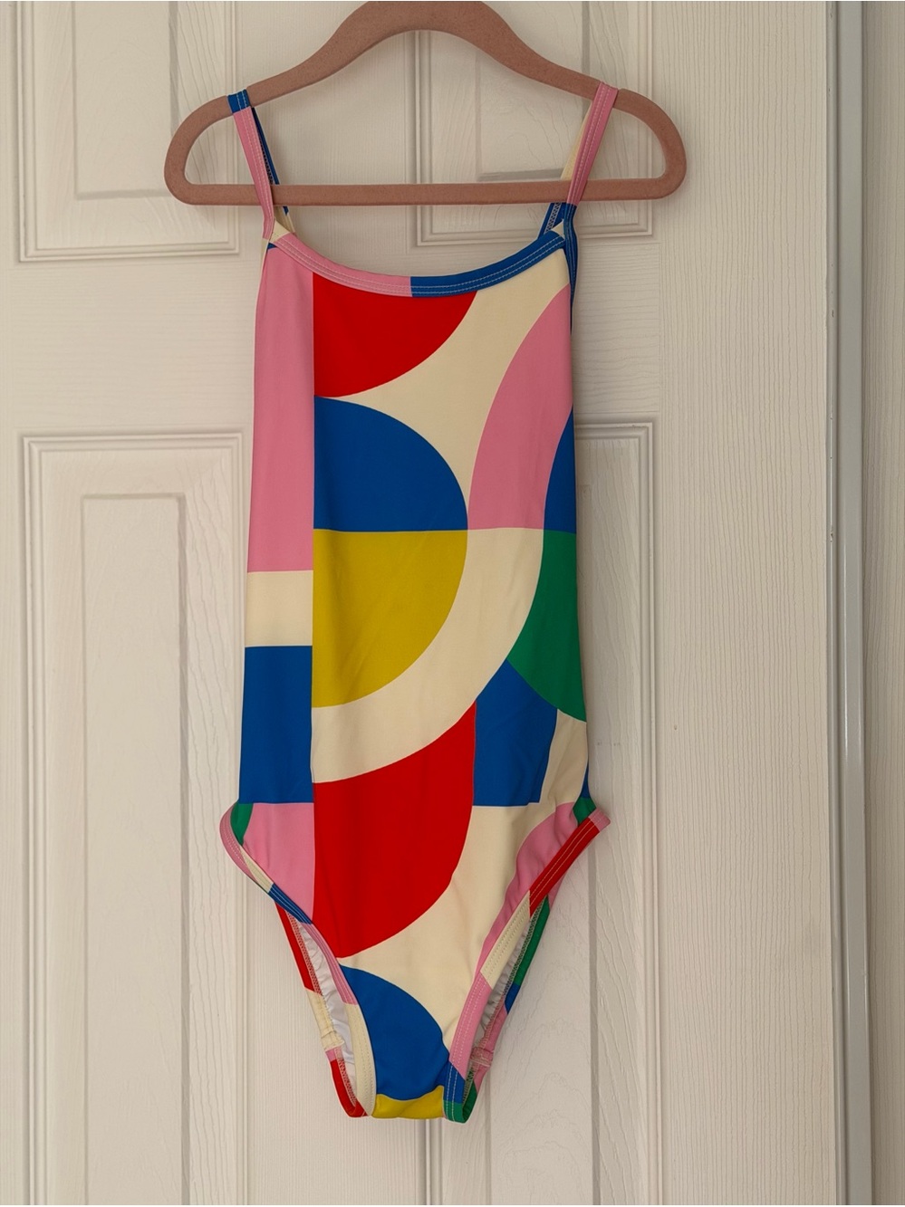 Hanna Anderson Kids One-Piece Swimsuit in Multicolor Geometric Print Size 10